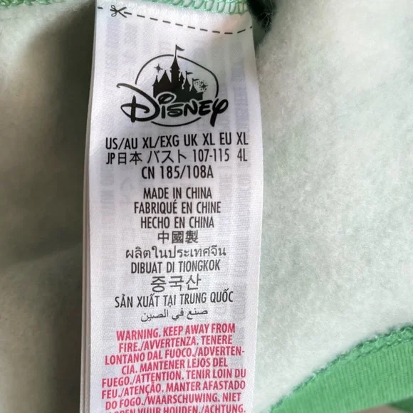 Disneyland Striped Spirit Jersey Mickey Friends‎ Sweatshirt Unisex Sz XL Green - Picture 3 of 11